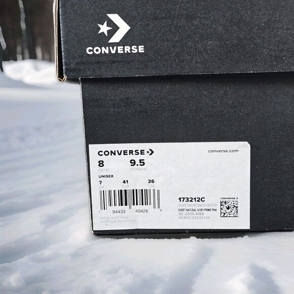 Converse Chuck Taylor Ivory Off White Leather Crafted Boot Men's 8/ Women's 9.5 - Picture 15 of 15